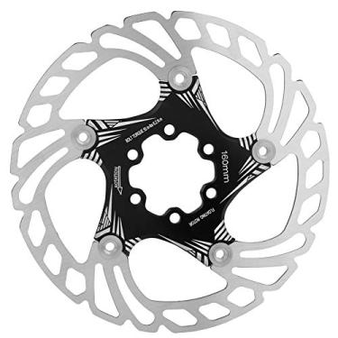 Imagem de Andraw Pastilha de freio de bicicleta de montanha 160 mm/6,3 polegadas, freio a disco de bicicleta de montanha, freio a disco de cinco unhas para ferramenta de bicicleta de montanha (preto)