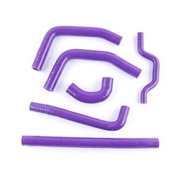 Imagem de LUXERAD 3 camadas 4,5 mm Fit KAWASAKI KXF250 09-12 NON Y KIT Mangueira de refrigeração de radiador de silicone (roxa)