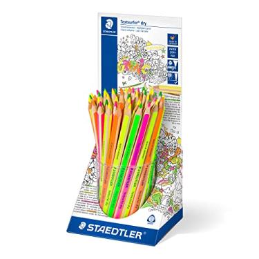 Imagem de STAEDTLER Lápis Marcador de Texto Textsurfer Dry Display de 48 Unidades - 128 64KP4812 - Marca-texto Triangular em 4 Cores Neon Sortidas, Não Ultrapassa o Papel, INK·JET SAFE, FSC
