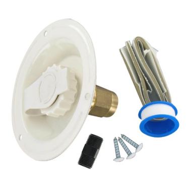 Imagem de Valterra A01-0177LFVP Entrada de água embutida de metal branco sem chumbo