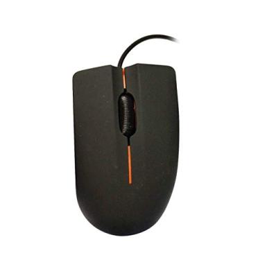 Imagem de Mouse USB ergonômico fosco 1200DPI 3 teclas USB 2.0 com fio óptico, mouse para jogos, mini mouse portátil fino para PC, laptop acessório, preto