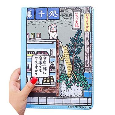 Imagem de UnnFiko Capa de desenho animado para iPad 5º/6º iPad 9,7 polegadas, capa fina e leve com função hibernar/despertar automática, capa inteligente de couro para iPad 9,7 polegadas (gato na loja)