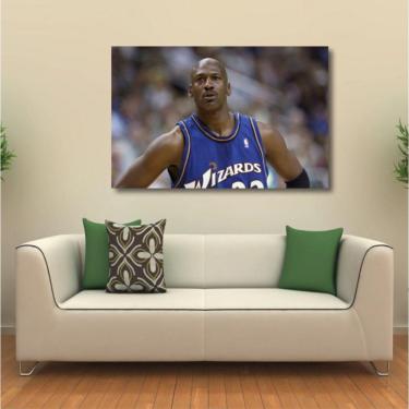 Imagem de Quadro decorativo Michael Jordan com Tela em Tecido