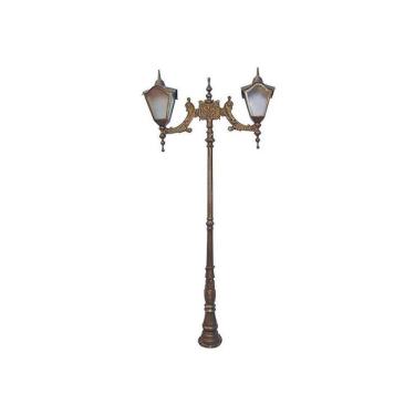 Imagem de Poste Colonial Romano Jardim de Alumínio 02 Luminária 2,25m