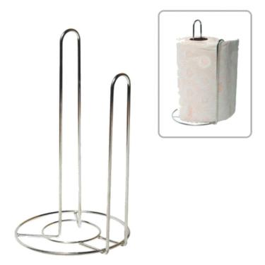 Imagem de Suporte Para Rolos Porta Papel Toalha Mesa Bancada Vertical 15x15cm