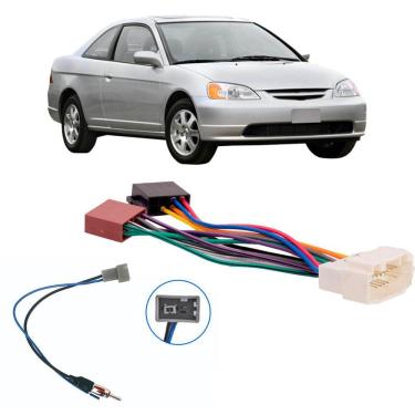 Imagem de Chicote de Ligação mais Adaptador Antena Honda Civic 2001 a 2006