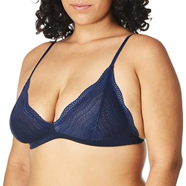 Imagem de Cosabella Sutiã feminino Dolce Lace macio, Azul marinho, P