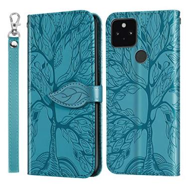 Imagem de For Google Pixel 5 Life of Tree Embossing Pattern Horizontal Flip Leather Case with Holder & Card Slot & Wallet & Photo Frame & Lanyard