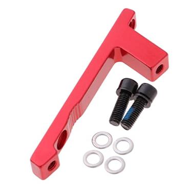 Imagem de LoveinDIY Suporte de suporte de suporte para adaptador de freio a disco dianteiro traseiro para rotores de 160 mm - Vermelho