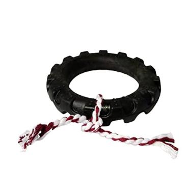 Imagem de Brinquedo para cães Pneu Hard Bone Preto Laço Marrom (GG)