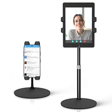 Imagem de T-SIGN Suporte ajustável para iPad – Suporte para tablet pescoço de ganso para mesa para iPad Pro de 4,7 a 12,9 polegadas, telefones, Samsung, Switch, Kindle, leitor de e-book, Galaxy Tab – Suporte de tablet preto giratório de 360 graus