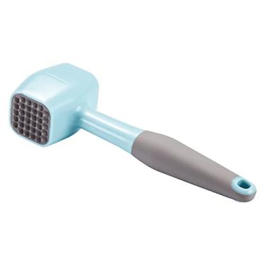 Imagem de Maxcook Amaciador de carne com alça confortável de borracha, martelo de carne de dupla face para amaciar bifes, carne, frango, cordeiro e carne picada, fácil de limpar.