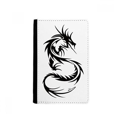 Imagem de Porta-passaporte Dragon Animal Art Grain Outline Notecase Burse carteira capa porta-cartão, Multicolor