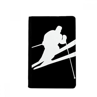 Imagem de Esqui inverno esporte contorno preto porta-passaporte Notecase Burse carteira capa porta-cartão, Multicolor