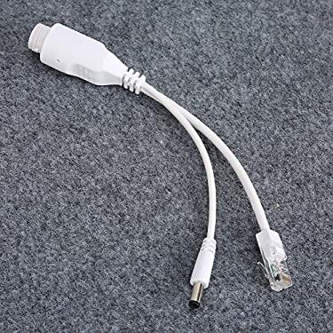 Imagem de Cabo adaptador POE, adaptador POE anti-trovão conveniente fácil instalação para interruptor para monitoramento de segurança para roteador para telefone (branco)
