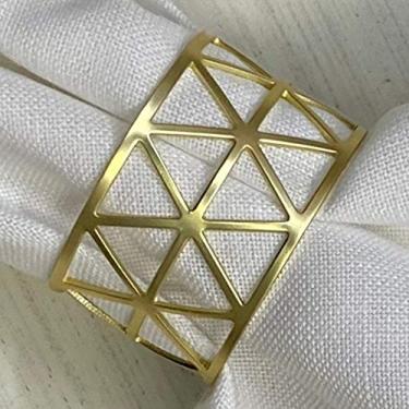 Imagem de Argola de Guardanapo Metal Egito Dourada - Jogo com 4 Peças, Rafimex PG9682