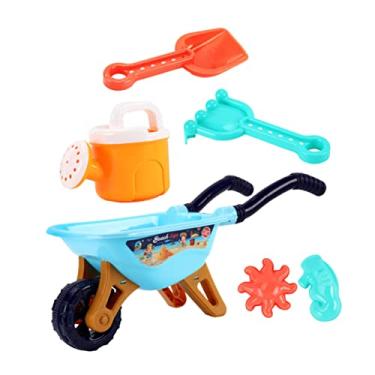 Imagem de SAFIGLE 1 Conjunto 6 Peças carrinho de brinquedo brinquedos educativos para crianças peneiras de areia brinquedo criança brinquedo de praia carros de brinquedo carrinho de mão quadriciclo