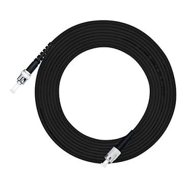 Imagem de Jeirdus Cabo de Fibra Óptica Simplex 9/125 SM 30 m FC para ST Outdoor Armored Simplex 9/125 SM Cabo de Patch Óptico Singlemode 30 metros 30 metros FC-ST