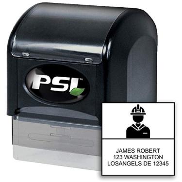 Imagem de Carimbo de endereço personalizado, carimbo de endereço, pré-tinta, carimbo de endereço decorativo, carimbo de endereço personalizado, carimbo de endereço personalizado PSI Pre Ink 4141 Estilo de carimbo de endereço-06
