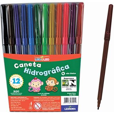 Imagem de Caneta Hidrografica Leo&Leo 12 Cores - Pacote com 12, Leonora, 4517, Multicor