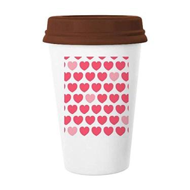 Imagem de Caneca de cerâmica para o Dia dos Namorados Rosa Vermelho Coração Caneca Copo de Café Copo de Cerâmica