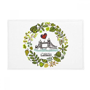 Imagem de DIYthinker Tower Bridge London England Tapete antiderrapante para porta de banheiro