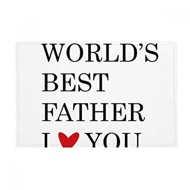 Imagem de DIYthinker Tapete para porta de banheiro com citação Love You Best Father Dad Festival Tapete antiderrapante