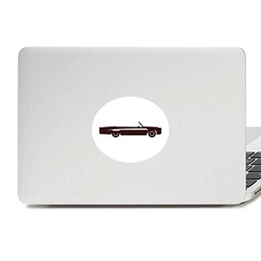 Imagem de Adesivo geométrico preto com contorno de carros clássico decalque para notebook