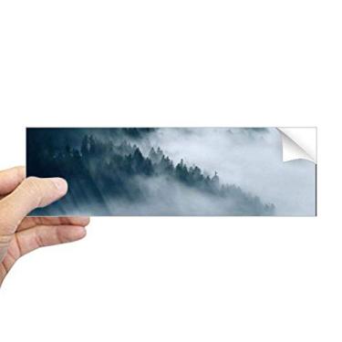 Imagem de DIYthinker Adesivo retangular de para-choque, floresta, montanha, céu, nuvem