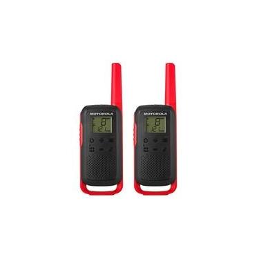 Imagem de Rádio Comunicador Motorola Talkabout T210BR,  32KM 26 Canais, com Conector para Fone de Ouvido, Supressor de Ruído, Vermelho e Preto