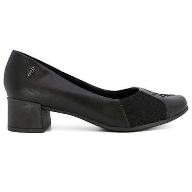Imagem de Scarpin Feminino Salto Bloco Preto Usaflex AJ0102