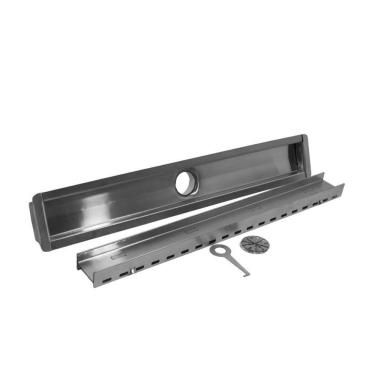 Imagem de Ralo Linear Oculto 60 Cm X 6 Cm Saída Central Inox304