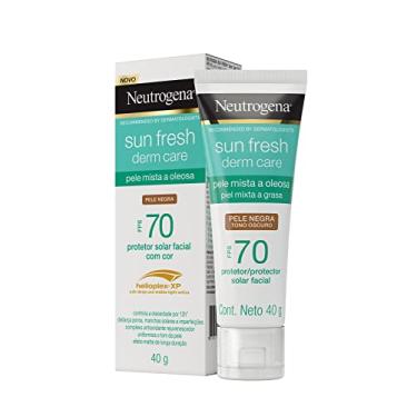 Imagem de Neutrogena Sun Fresh Protetor Solar Facial Para Pele Oleosa Derm Care Pele Negra FPS 70,40g