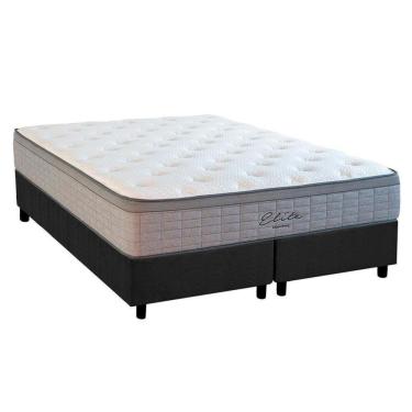 Imagem de Cama Box King: Colchão Molas Masterpocket Ensacadas Kappesberg Elite + Base Gray(193X203)