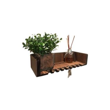 Imagem de Porta Chaves Organizador Prateleira Decorativo - Madeira Laminada