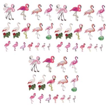 Imagem de SEWACC Conjunto De 48 Peças Adesivos De Toque De Flamingo Animal Costurar Em Patch Ferro Faça Você Mesmo Em Remendos Adesivos De Remendo De Roupas Jeans Bordados Pano Fantasias Carimbo