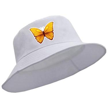 Imagem de Boné Chapéu Unissex Cata Borboleta Laranja Butterfly Ovo Bucket Hat Va