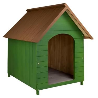 Imagem de Casa Casinha De Cachorro em Madeira Pintada Grande N5 (Verde)