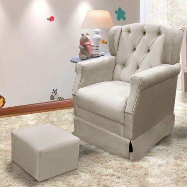 Imagem de Poltrona Cadeira De Amamentação Balanço Ternura Speciale Home Bege Marfim