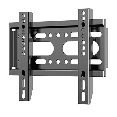 Imagem de GLWIXY Suporte de parede fixo para TV de tela plana de 14 a 42 polegadas, suporte pequeno para TV de parede serve para 19 24 28 32 35 39 40 polegadas, VESA até 200 x 200 mm carga máxima de 25 kg, suporte de montagem de monitor de perfil baixo fácil de instalar