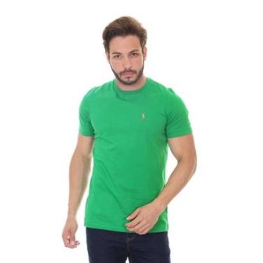 Imagem de Camiseta Ralph Lauren Masculina Essential Color Icon Verde-Masculino
