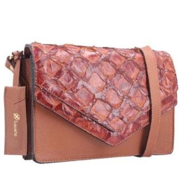 Imagem de Bolsa de Couro Pirarucu Tiracolo Morgana-Feminino