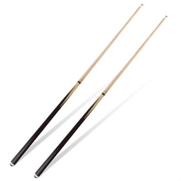 Imagem de JEPNJPU Bastão de taco de bilhar de madeira 91,4 cm/106,7 cm/121,9 cm/144,8 cm/147,3 cm conjunto de 2/4, bastão de sinuca para iniciantes, taco para mesa de sinuca, bastões de sinuca com ponta de 13