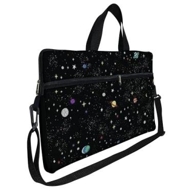 Imagem de Case Capa Maleta Premium Para Notebook Laptop de 17 e 17,3 com Alça de Mão Alça de Ombro e Zíper Lateral - Galaxia