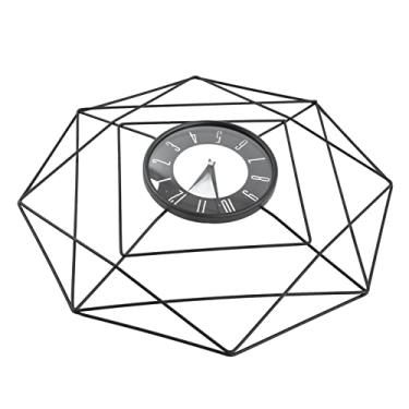 Imagem de Relógio de Parede Relógio de Parede de Ferro Forjado, Relógio de Parede de Ferro Forjado Relógio Ultra Silence Sala de Estar Fácil de Ler Relógio de Parede de Alumínio Presente