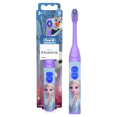 Imagem de Oral-B Escova de dentes elétrica infantil com Frozen, da Disney, para crianças a partir de 3 anos, macia (os personagens podem variar)