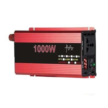 Imagem de 12v to 220v,1000W banco de potência portátil conversor para veículo montado inversor solar inversor de onda senoidal pura DC 12V para AC 220V inversor conversor de potência