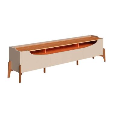 Imagem de rack para tv até 70 polegadas studio 2 pt 1 gv off white e nature 222 cm