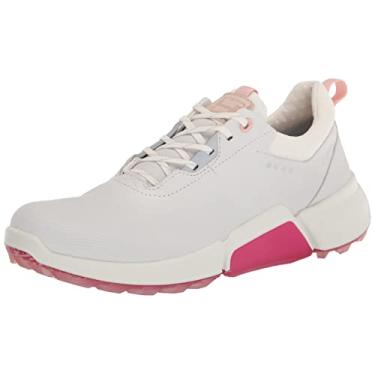 Imagem de ECCO Sapato de golfe masculino Biom Hybrid 4 Gore-tex impermeável, Branco/Prateado, rosa, 11-11.5