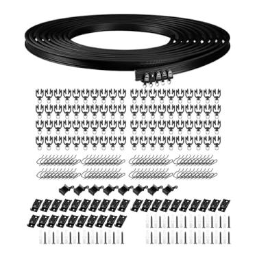 Imagem de Bothyi Conjunto de trilhos para cortinas Quiet Glides, divisor de ambiente de janela 5/10/20 m, espaçador de cortina suave para RV para tratamento de, 10 Metros